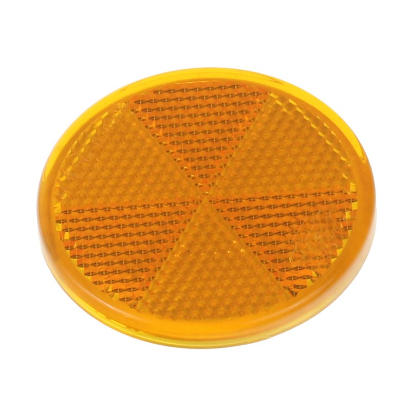 ROUND REFLECTOR STICK-ON kollane FI 60MM