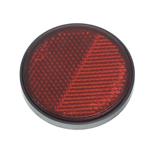 ROUND REFLECTOR STICK-ON punane FI 60MM