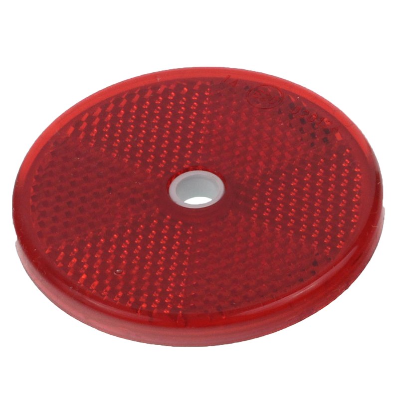 ROUND REFLECTOR koos ava punane FI 60MM