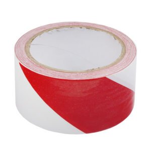 SAFETY MARKING TAPE - valge-punane B=50MM