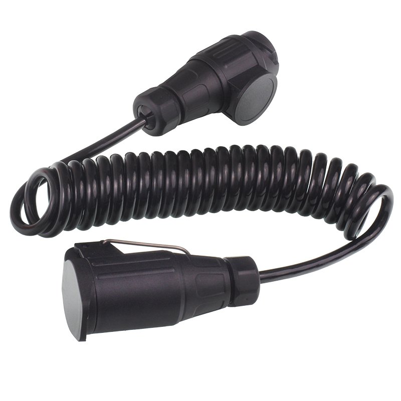 SPIRAL kaabel 13/12V pistik/pesa plastik, 8 WIRES, WORKING pikkus MAX 3M