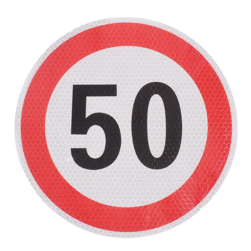 STICKER (LABEL), VEHICLE SPEED LIMIT 50KM/H, FI 200MM, II KLASS