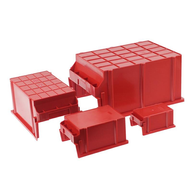 STORAGE BOX TYP2 - 298x179X149MM punane - LOAD LIMIT 4KG - PP
