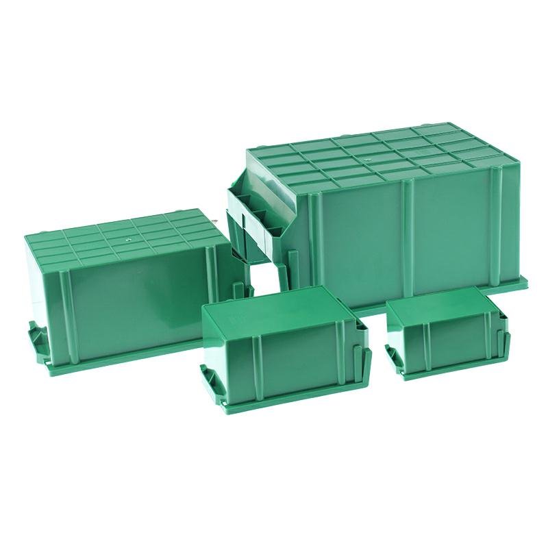 STORAGE BOX TYP2 - 298x179X149MM roheline - LOAD LIMIT 4KG - PP