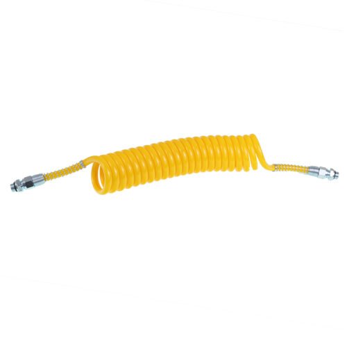 Spiraalne pneumaatikavoolik M16 kollane SILICONE (polüuretaan)