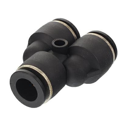 TEKALAN QUICK ühendus DIAMETER 6 mm "Y" TEE, plastik, must