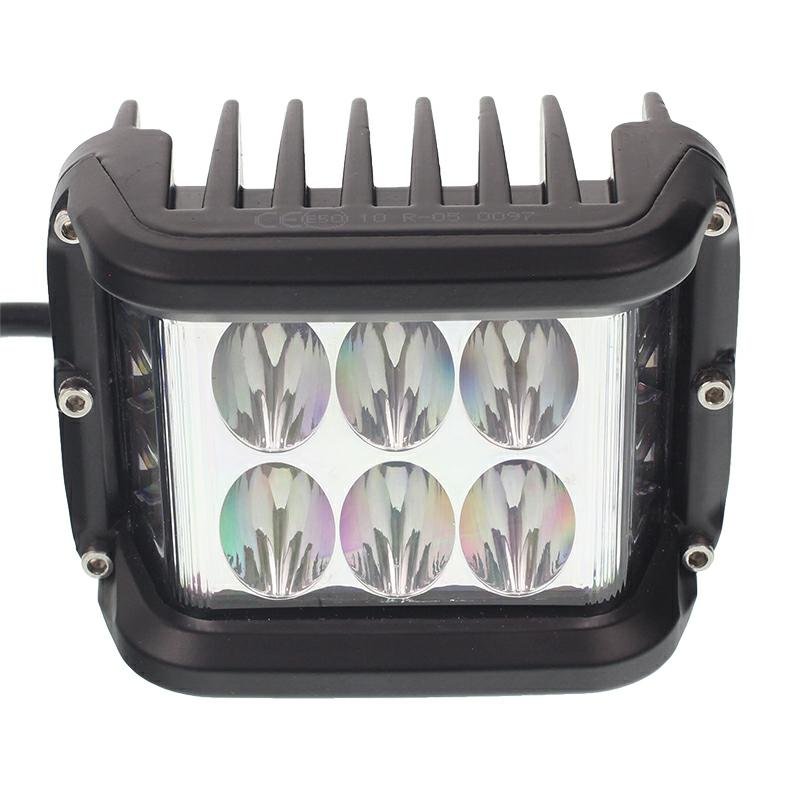 TÖÖLAMP, LED-PANEEL, VALGE VALGUS, KUUBIKU STROBO, 10-30V, 12LED, 97X75X60 MM, ALUMIINIUM-KORPUS