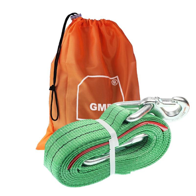 TOW STRAP, 6.0T, 5.0M, rihm, B=60MM, roheline W/STORAGE BAG