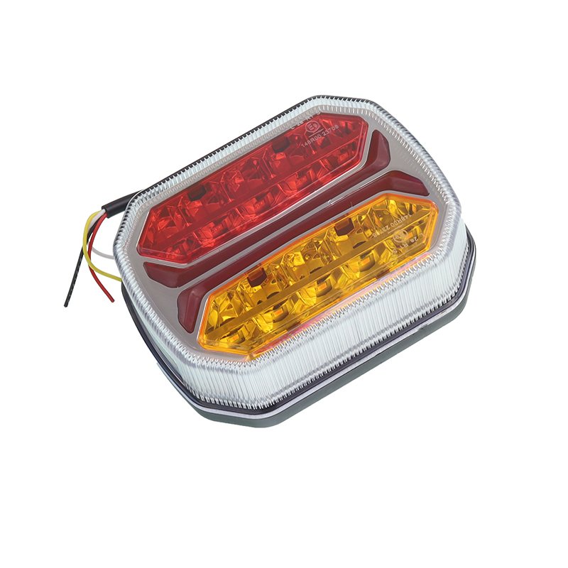 Tagumine LIGHT ASSEMBLY vasak 3-SEGMENT, LED haagis, DYNAMIC INDICATOR, nelikant, 42 LED, 12/24V, 14CM juhe