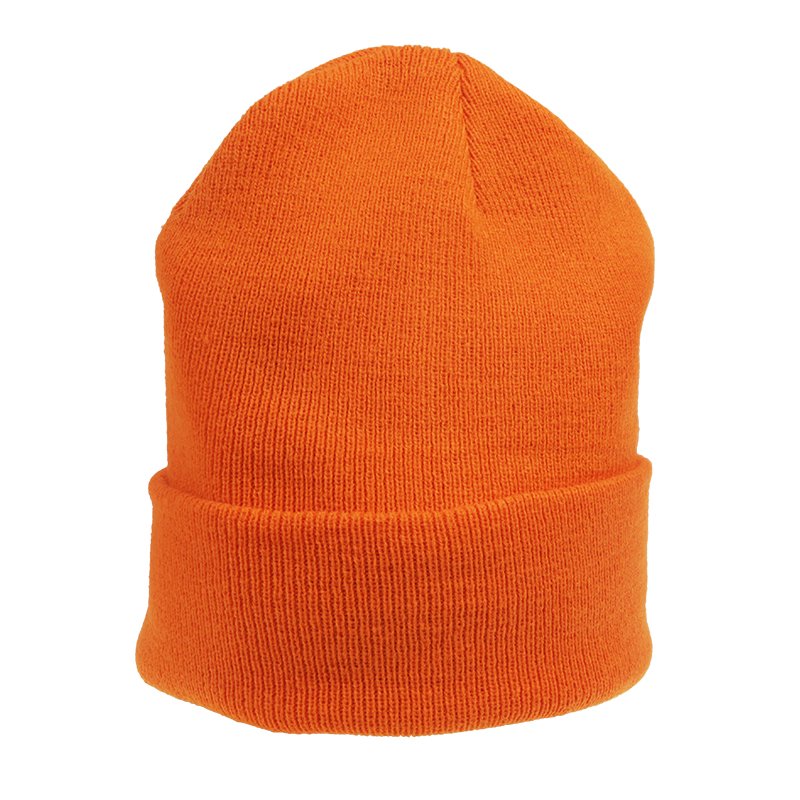Talvemüts - 2-kihiline kootud, 100% akrüül - ORANGE