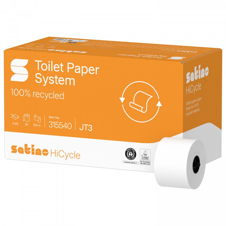 Tualettpaber süsteemirulli hoidikusse, 24 x 100 m JT3, Satino by WEPA
