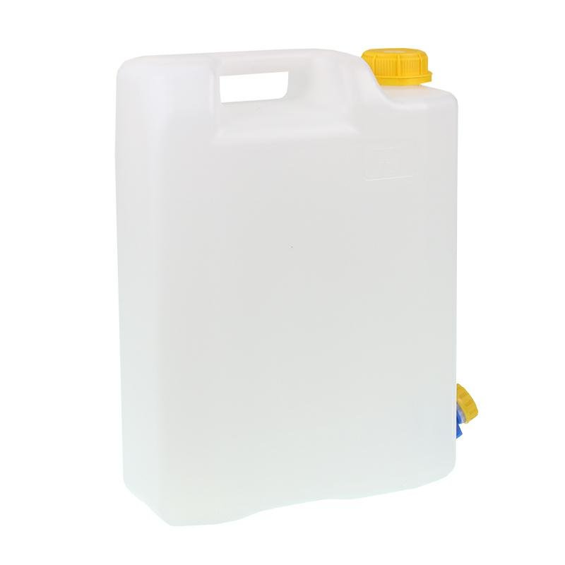 Vesi CONTAINER 10L - valge - CERTIFIED + SEPARATE DISPENSER + plastik kraan käepidemega keermeta AT THE BOTTOM