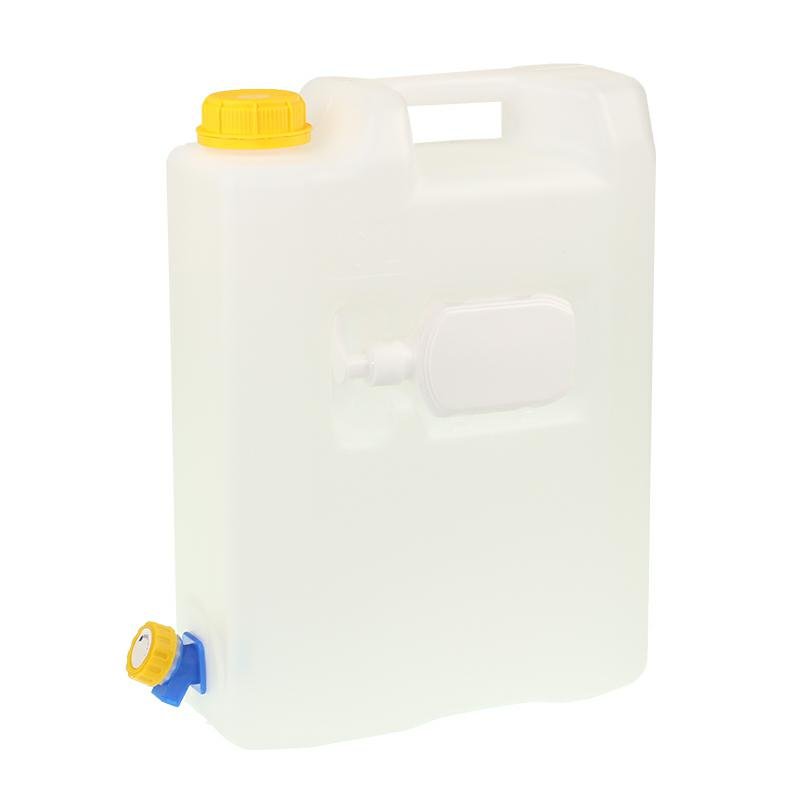 Vesi CONTAINER 10L - valge - CERTIFIED + SEPARATE DISPENSER + plastik kraan käepidemega keermeta AT THE BOTTOM