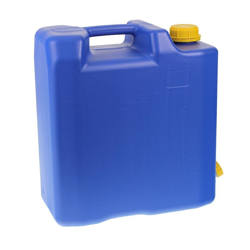 Vesi CONTAINER 15L - sinine + SEPARATE DISPENSER + plastik kraan käepidemega keermeta AT THE BOTTOM