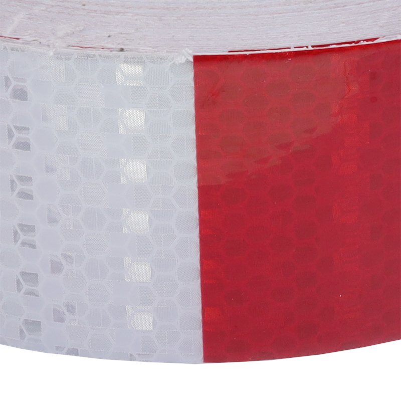 WARNING REFLECTIVE TAPE IN rull 25M valge-punane, CLASS 1, CONTOURED, DOT