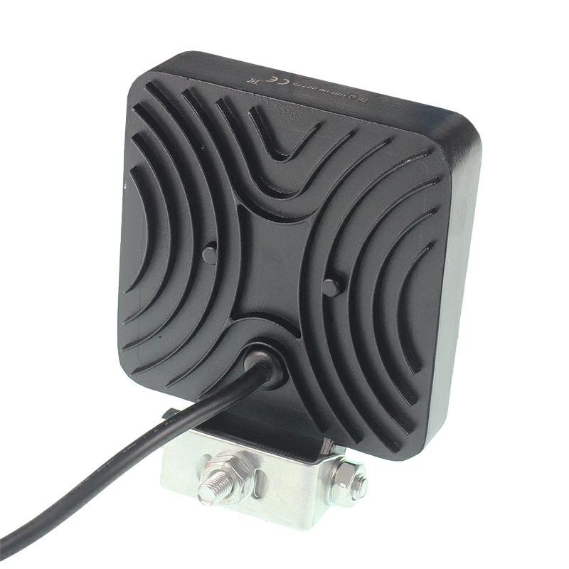 WORK LAMP, 38 LED + sisemine LEDS (kollane), nelikant FACE, 10-30V, 108x108X22MM