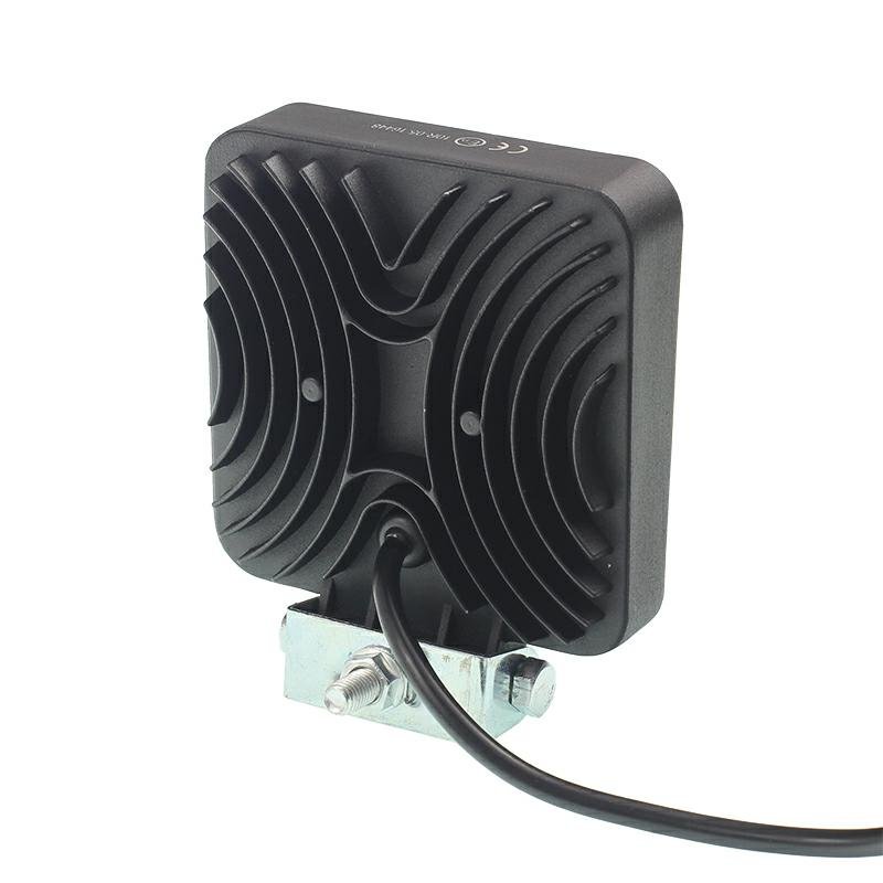 WORK LAMP, LED, RECTANGULAR FACE, 9 LED 10-30V, 109X109X34 MM, ALUMIINIUMKORPUS