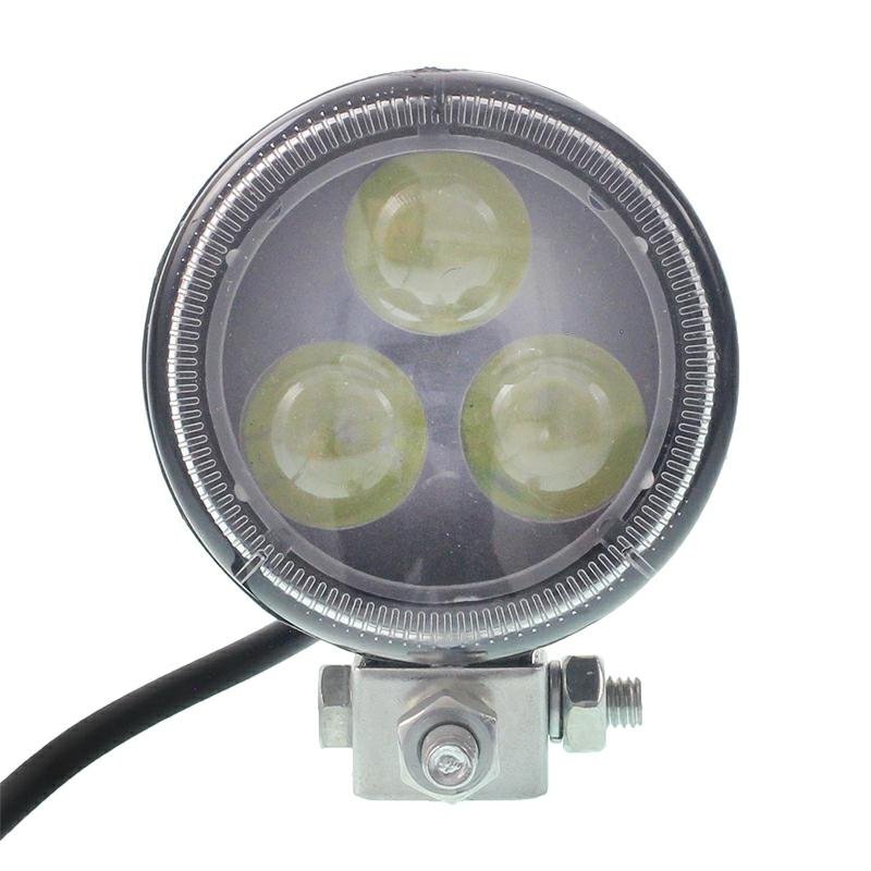 WORK LAMP, ROUND FACE, 3 LED, SILVER LENS, 10-30V, FI 83MM, ALUMIINIUMKORPUS