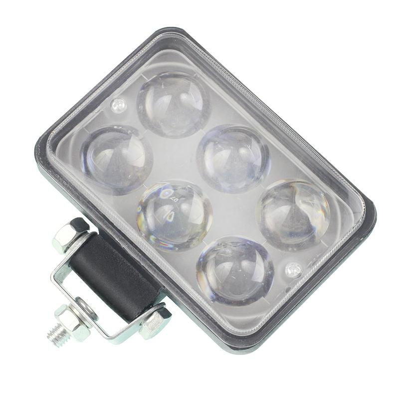 WORK LAMP, WIDE, 6 LED, CLEAR LENS, 12-80V, 6X3W, 110X77X52MM, 1200 LM, ALUMIINIUMKORPUS