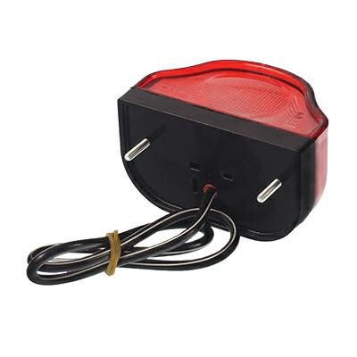 LAMPA OŚWIETLENIA TABLICY REJESTRACYJNEJ DIODOWA, KLOSZ valge, CZERWONA, 12/24V