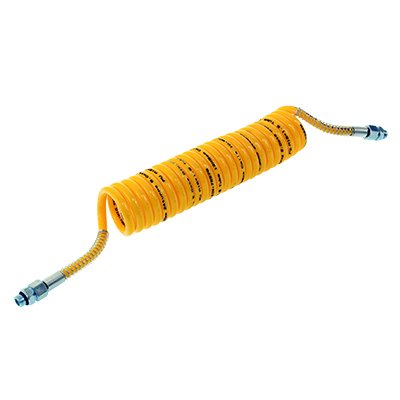 Spiraalne pneumaatikavoolik M16 kollane SILICONE (polüuretaan)