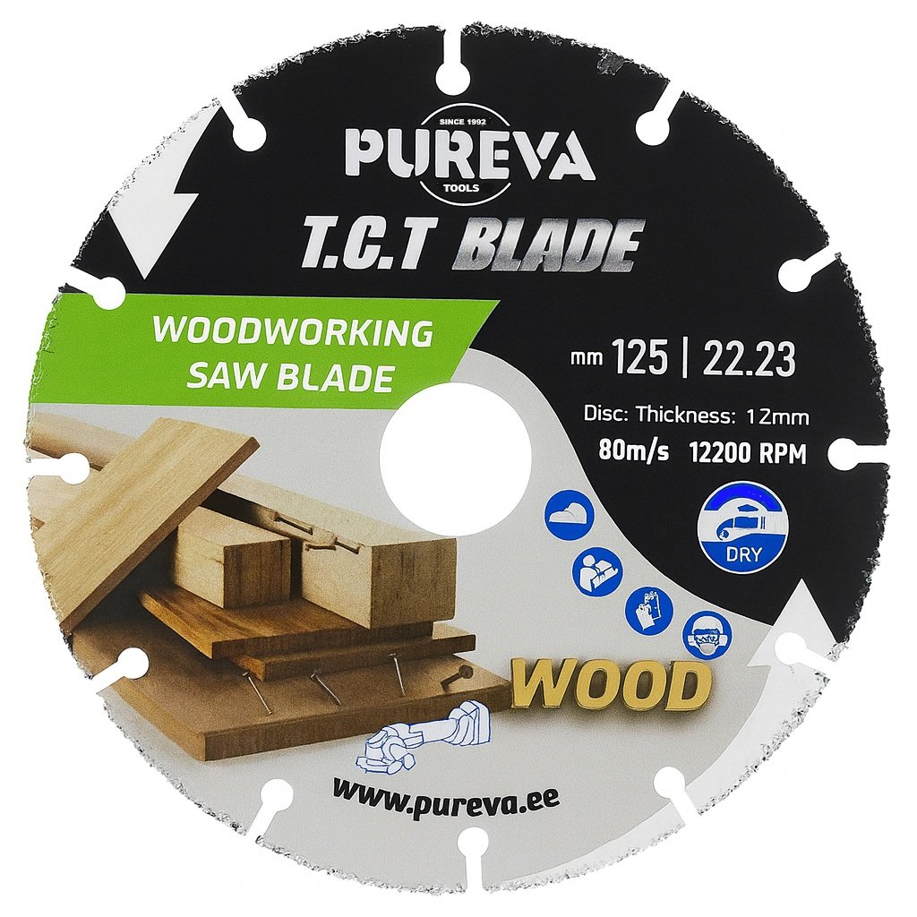 Universaalne lõikeketas PUREVA TOOLS 125 x 1,2 x 22mm plastile ja puidule