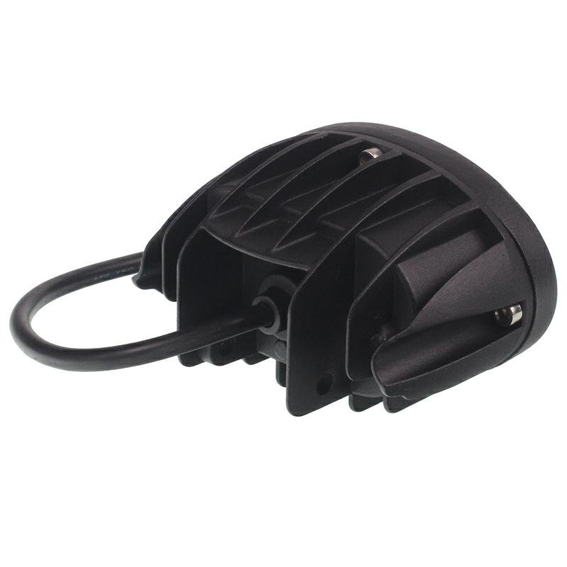 WORK LIGHT, OVAL FACE, 2 LED, kõrge OUTPUT, sinine, 10-30V, 2x10W, THICKNESS 55MM, alumiinium HOUSING