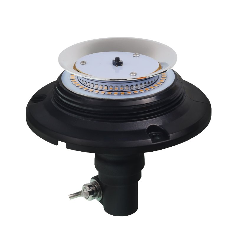 HOIATUSTULE MAJAKAS, PAINDUV KUMMIST TIHVT, 45 LED-i, 12/24V, ECE R10, R65, 150MM KÕRGUS