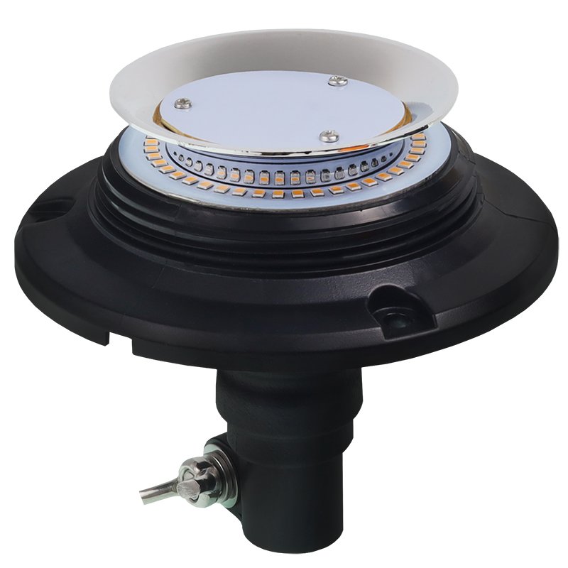 HOIATUSTULE MAJAKAS, PAINDUV KUMMIST TIHVT, 45 LED-i, 12/24V, ECE R10, R65, 150MM KÕRGUS
