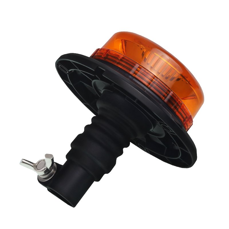 HOIATUSTULE MAJAKAS, PAINDUV KUMMIST TIHVT, 45 LED-i, 12/24V, ECE R10, R65, 150MM KÕRGUS