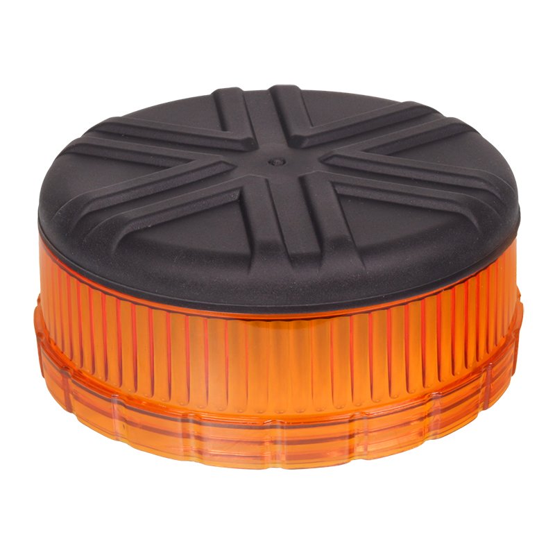 HOIATUSTULE MAJAKAS, PAINDUV KUMMIST TIHVT, 45 LED-i, 12/24V, ECE R10, R65, 155MM KÕRGUS