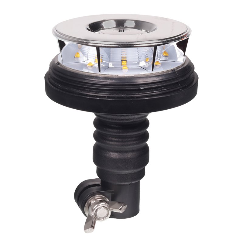 HOIATUSTULE MAJAKAS, PAINDUV KUMMIST TIHVT, 45 LED-i, 12/24V, ECE R10, R65, 155MM KÕRGUS