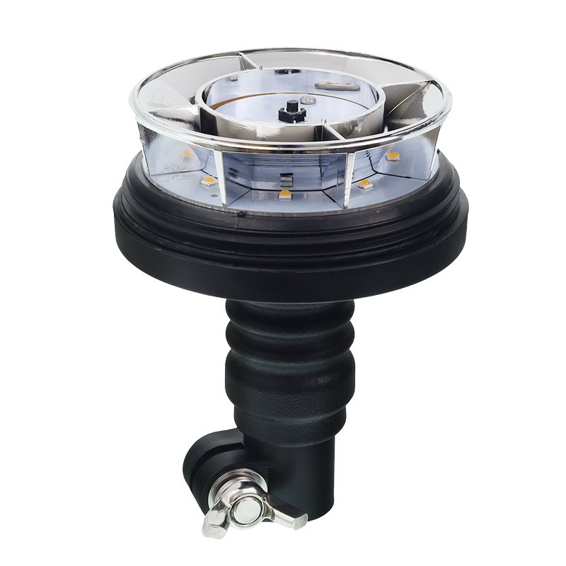 HOIATUSTULE MAJAKAS, PAINDUV KUMMIST TIHVT, 45 LED-i, 12/24V, ECE R10, R65, 155MM KÕRGUS