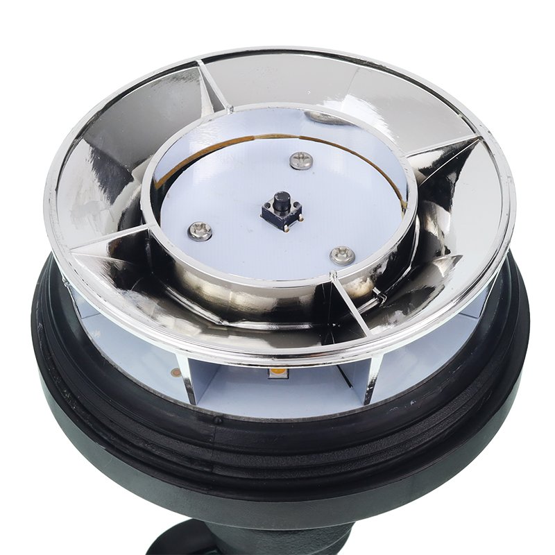 HOIATUSTULE MAJAKAS, PAINDUV KUMMIST TIHVT, 45 LED-i, 12/24V, ECE R10, R65, 155MM KÕRGUS