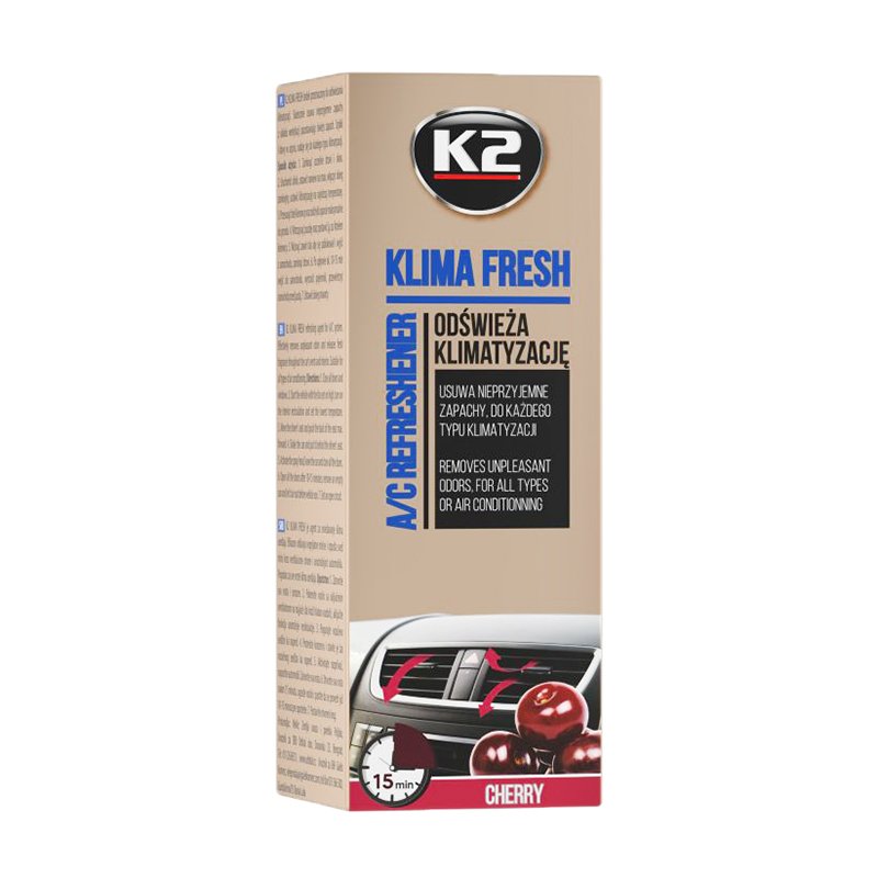 KONDITSIONEERI VÄRSKENDAJA EEMALDAB EBAMEELDIVAD LÕHNAD K2 KLIMA FRESH CHERRY 150ML