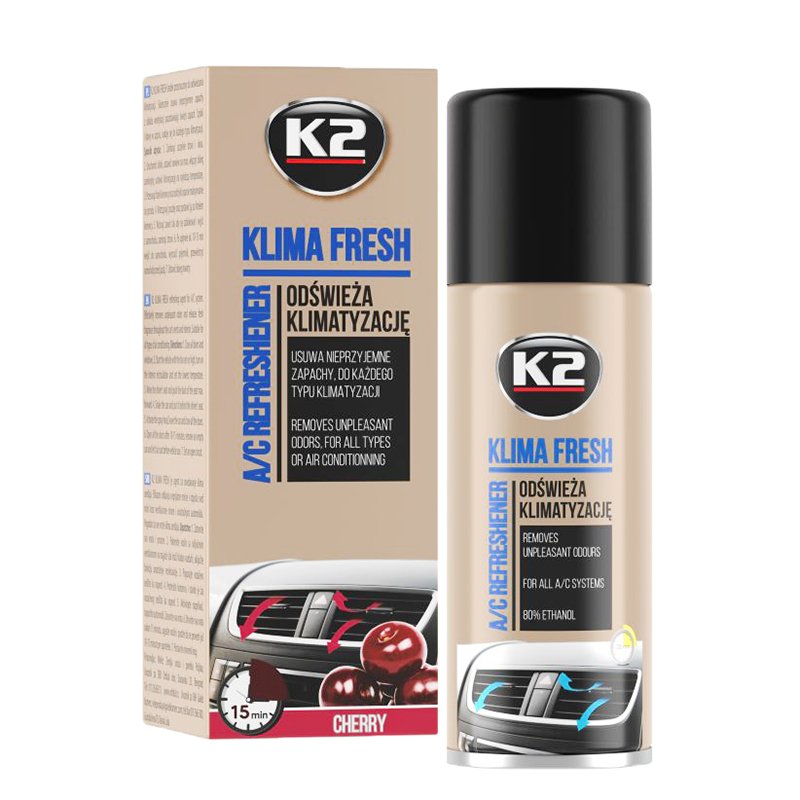 KONDITSIONEERI VÄRSKENDAJA EEMALDAB EBAMEELDIVAD LÕHNAD K2 KLIMA FRESH CHERRY 150ML