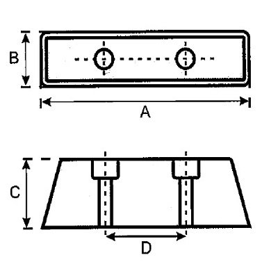 RUBBER BUMPER 210X50X55X125MM 2 AUKU