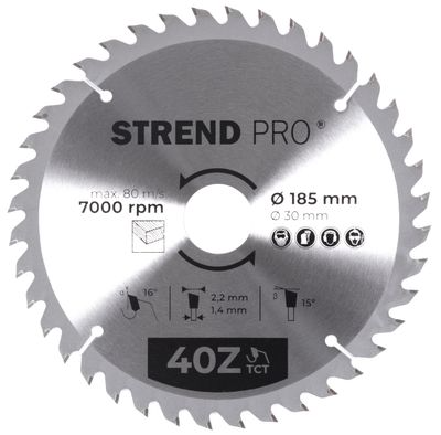 Saeketas Strend Pro TCT 185/40Tx30mm puidule | Tarvikud>Saekettad | STRENDPRO | Trollo.ee | Üle 10 000 toote