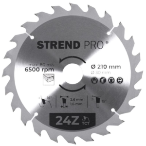 Saeketas Strend Pro TCT 210/24Tx30mm puidule | Tarvikud>Saekettad | STRENDPRO | Trollo.ee | Üle 10 000 toote