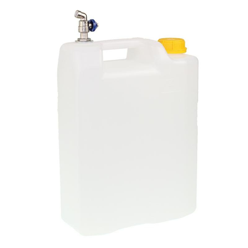 Vesi CONTAINER 10L - valge + SEPARATE DISPENSER + metall kraan ilma keere AT THE TOP