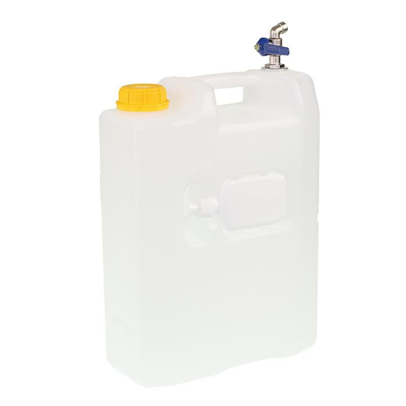 Vesi CONTAINER 10L - valge + SEPARATE DISPENSER + metall kraan ilma keere AT THE TOP