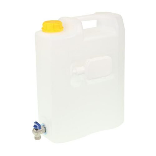 Vesi CONTAINER 10L - valge + SEPARATE DISPENSER + metall kraan koos keere