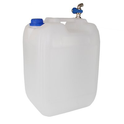 Vesi CONTAINER 20L - valge + metall kraan ilma keere