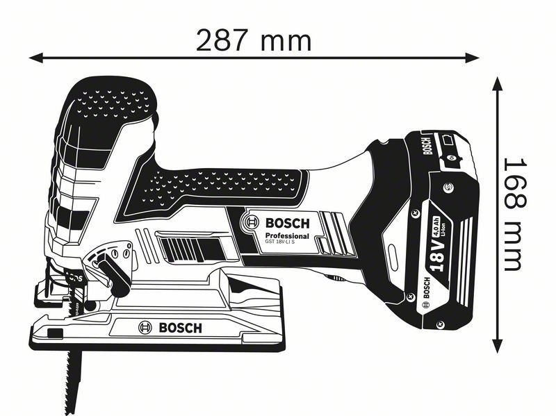 Akutikksaag Bosch GST 18 V-LI S (ilma aku ja laadijata)