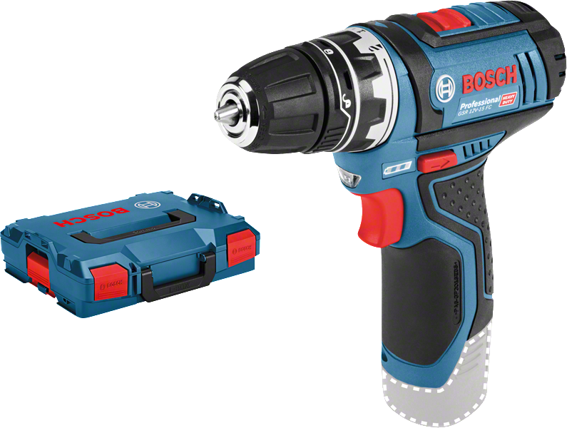 Akutrell Bosch GSR 12V-15 FC koos puuripadruniga (ilma aku ja laadijata)