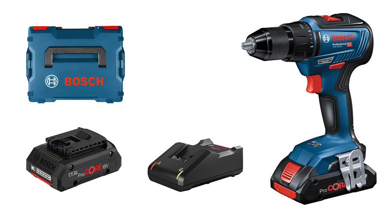 Akutrell-kruvikeeraja Bosch GSR 18V-55 (ProCore 2x4.0Ah + laadija)
