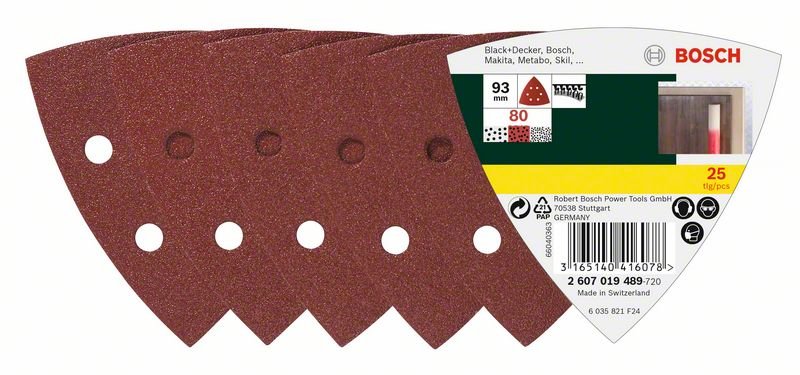 Delta lihvpaberid, K 80, 25 tk