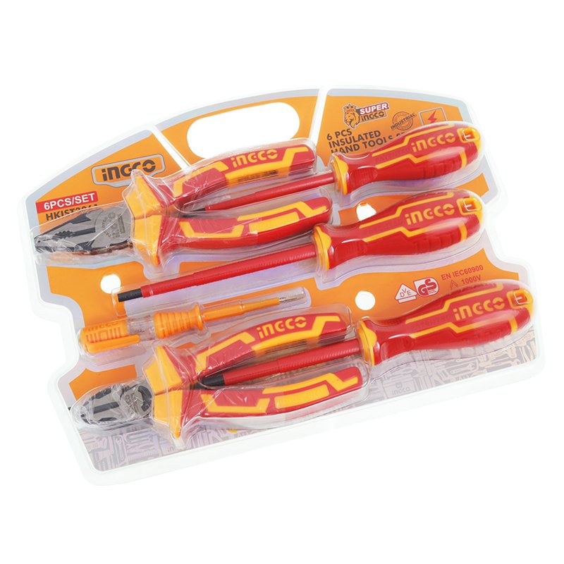 Isoleeritud tööriistakomplekt, 6 tk, SCREWDRIVERS, PLIERS, pingetester