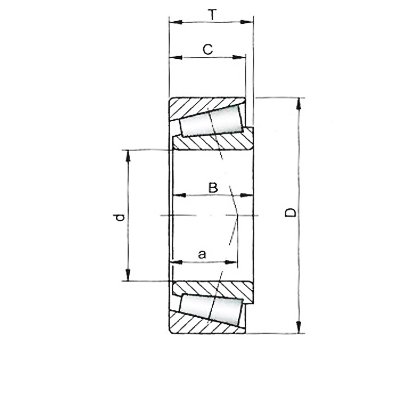 Ł OŻYSKO STOŻKOWE 1-RZĘDOWE 30210 METRYCZNE, 50X90X20MM