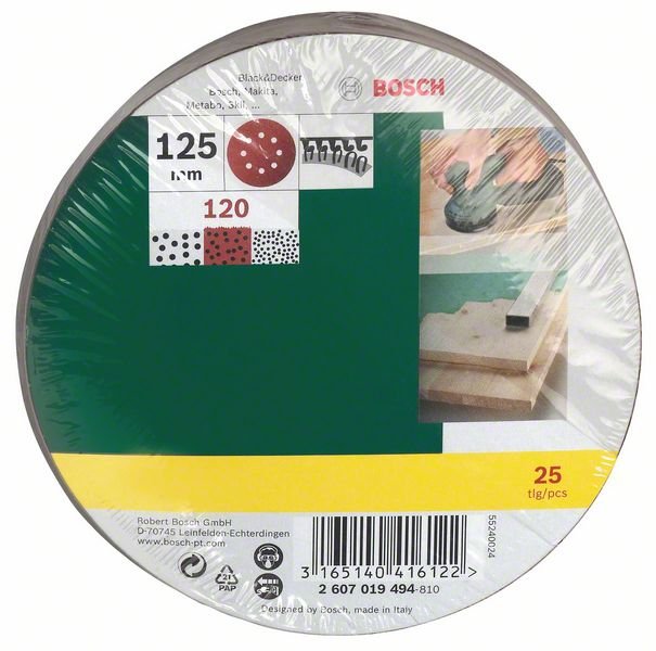 Lihvpaberid D 125 mm, K 120, 25 tk